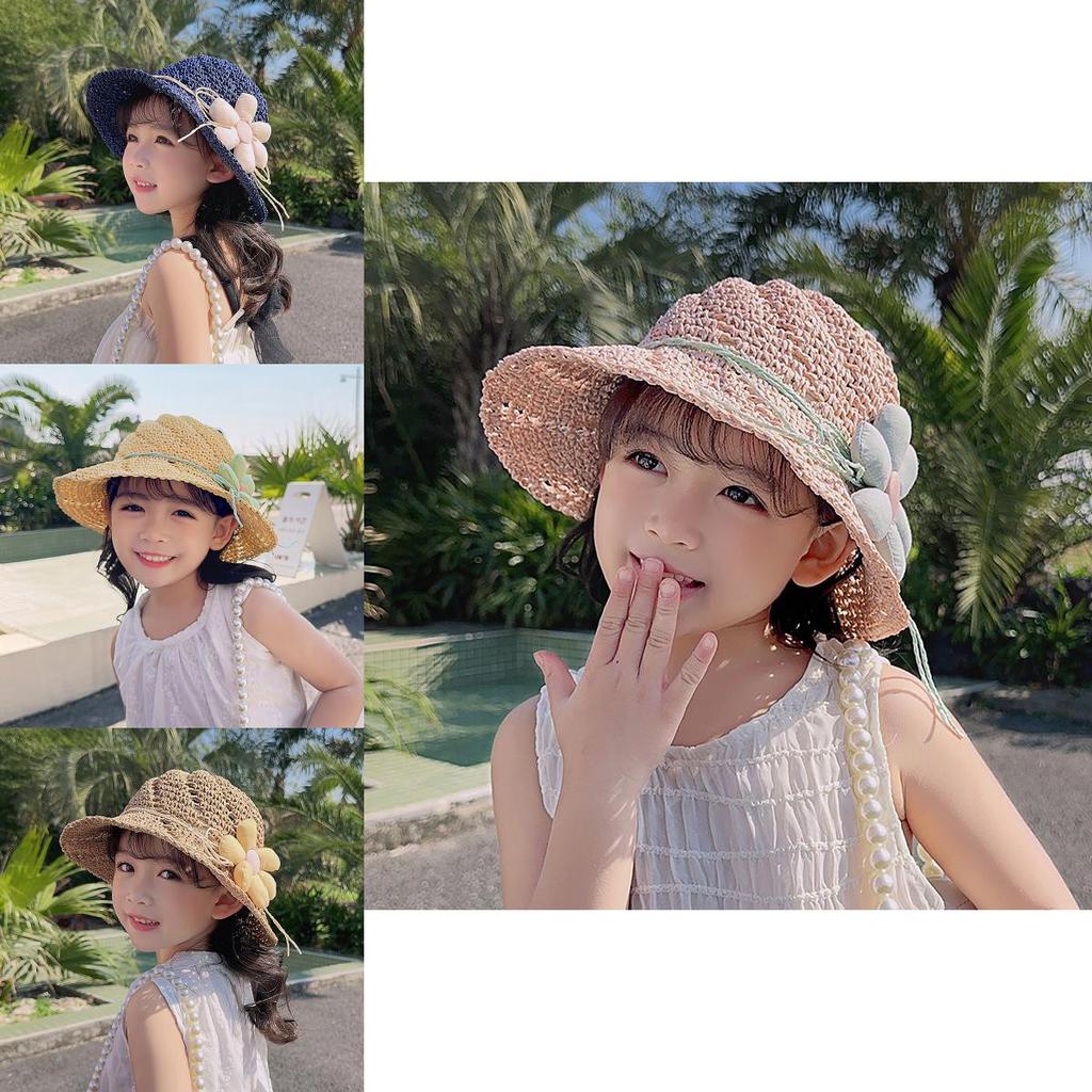 Childrens Straw Hat Summer Sun Protection With Wide Brim And Breathable Design For Girls And Babies