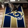 Angeles Rams Team  Rug Game Carpet, Floor Mat for Bedroom Living Room Entryway Rug, Home Decor Idea Gift for Christmas Birthday