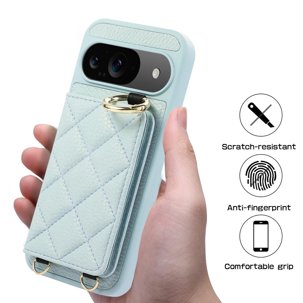 Crossbody Wallet with Card Holder Phone Case For Google Pixel 9 Pro XL 8A 7A 9A Pixel8Pro Lanyard Wrist Strap Leather Cover