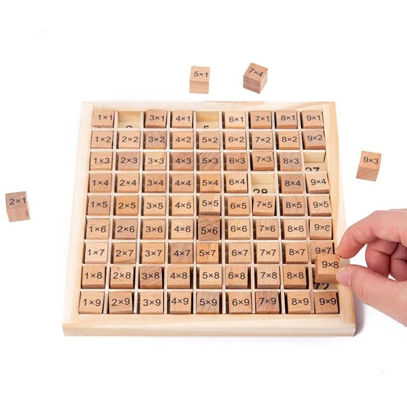 Montessori Educational Wooden Toys For Children Baby Toys 99 Multiplication Table Preschool Math Arithmetic Teaching Aids Gift