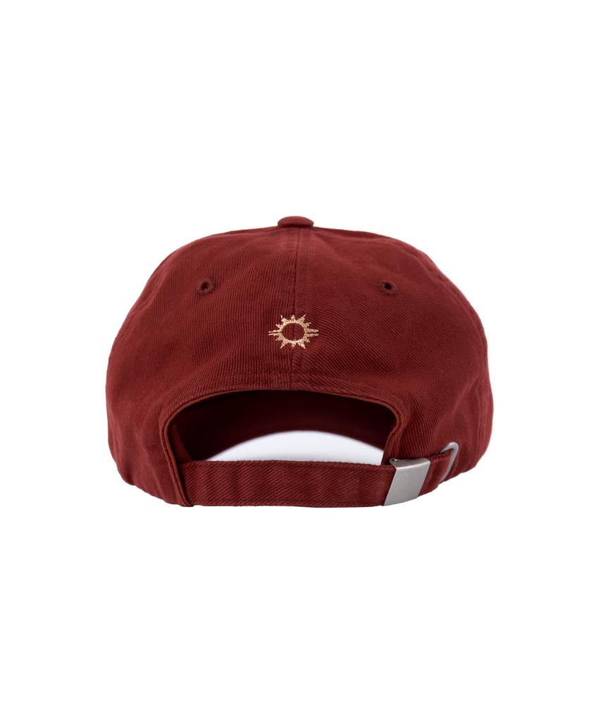 HELLO SUNRISE Hnt Swirl Logo Ball Cap_Red