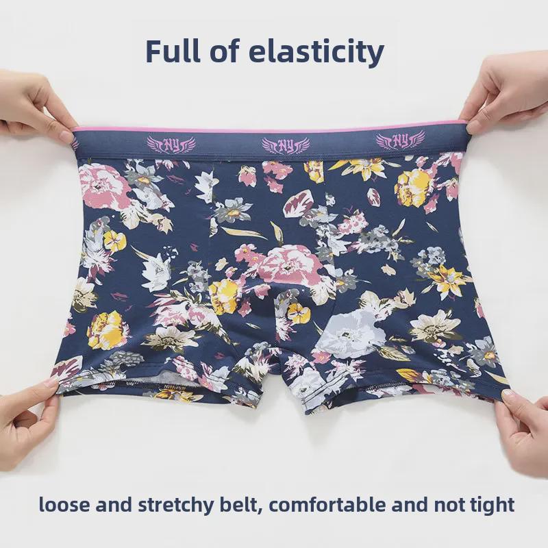 Men's Cotton Boxer Briefs - Big Size, Youthful, Sexy, Sports Style