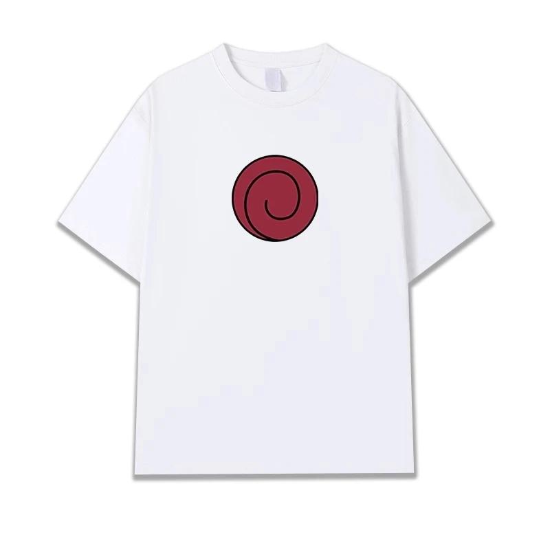 Uzumaki Naruto Sasuke Childhood Same Short Sleeved T-shirt for Men Naruto Anime Cosplay 2026 Summer New Children's Dressing Top