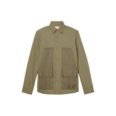 Solid Color Single-Breasted Loose Comfortable Long Sleeve Shirt Men Shirts Army-Green A5U5U-A58