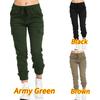 2024 European Women's Casual Workwear Pants with Elastic Waist, Drawstring, and Side Pockets