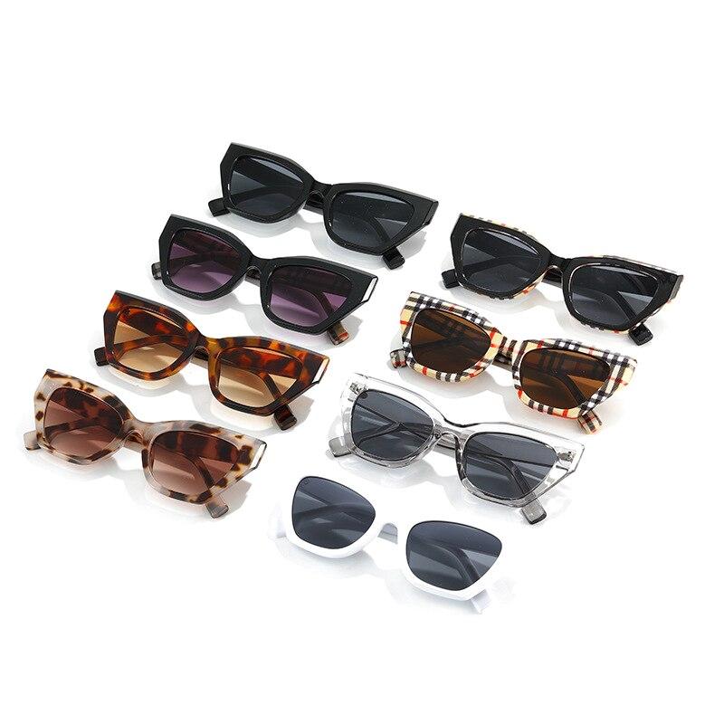SHAUNA Retro Cat Eye Damen Luxus Sonnenbrille Modemarke Designer Polygon Brillen Herren Shades UV400 Gradient Sonnenbrille