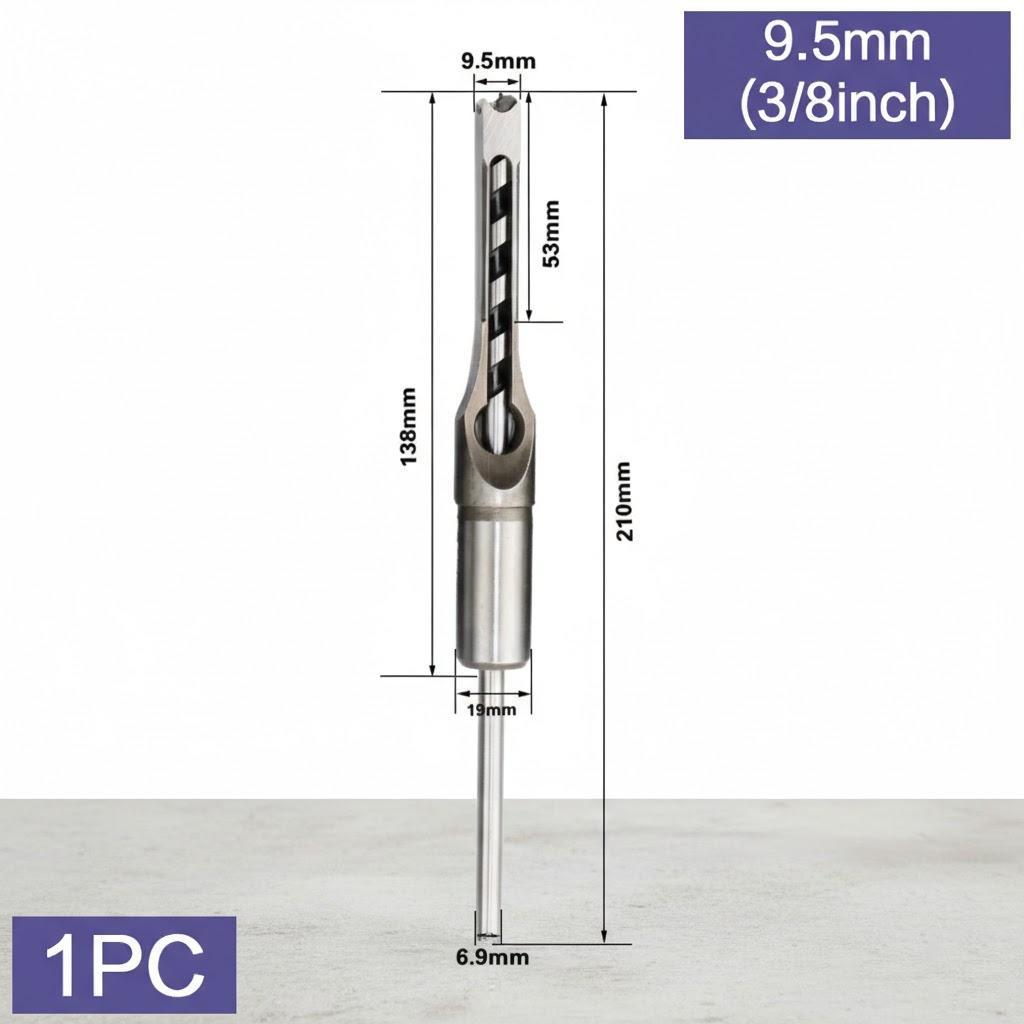 Square Hole Drill Bit Angle Hole Opener Woodworking Drill Bits Set High Speed Steel Hole Saw Cutter Tool