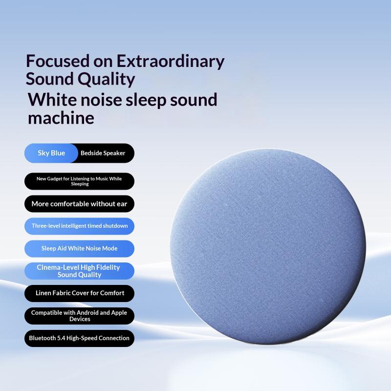 Timer-Controlled Under Pillow Bluetooth Sleep Speaker Portable Audio Soft Relaxation Sleeping Sleep Aid Device Pillow Speaker