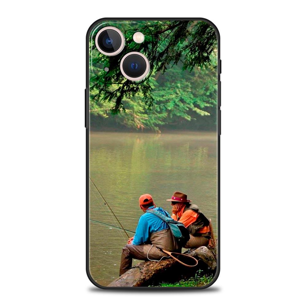 fishing Phone Case For iPhone 16 13 15 14 12 11 Pro MAX XR X SE XS 7 8 Plus Soft TPU Shell Cover