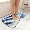 3D Irregular Bathroom Carpet, Wave Cloud Pattern Living Room Carpet, Bedroom Floor Mat,Decoration Floor Mat, Indoor Floor Plush Sofa Area Carpet