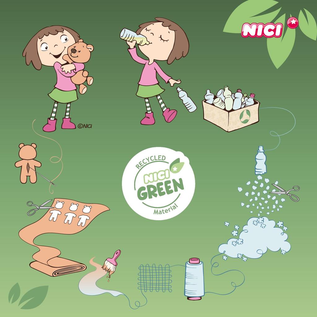 NICI Classic Bear 2023 Magnet Milo Honey Beige Bear, 12cm, Brown,