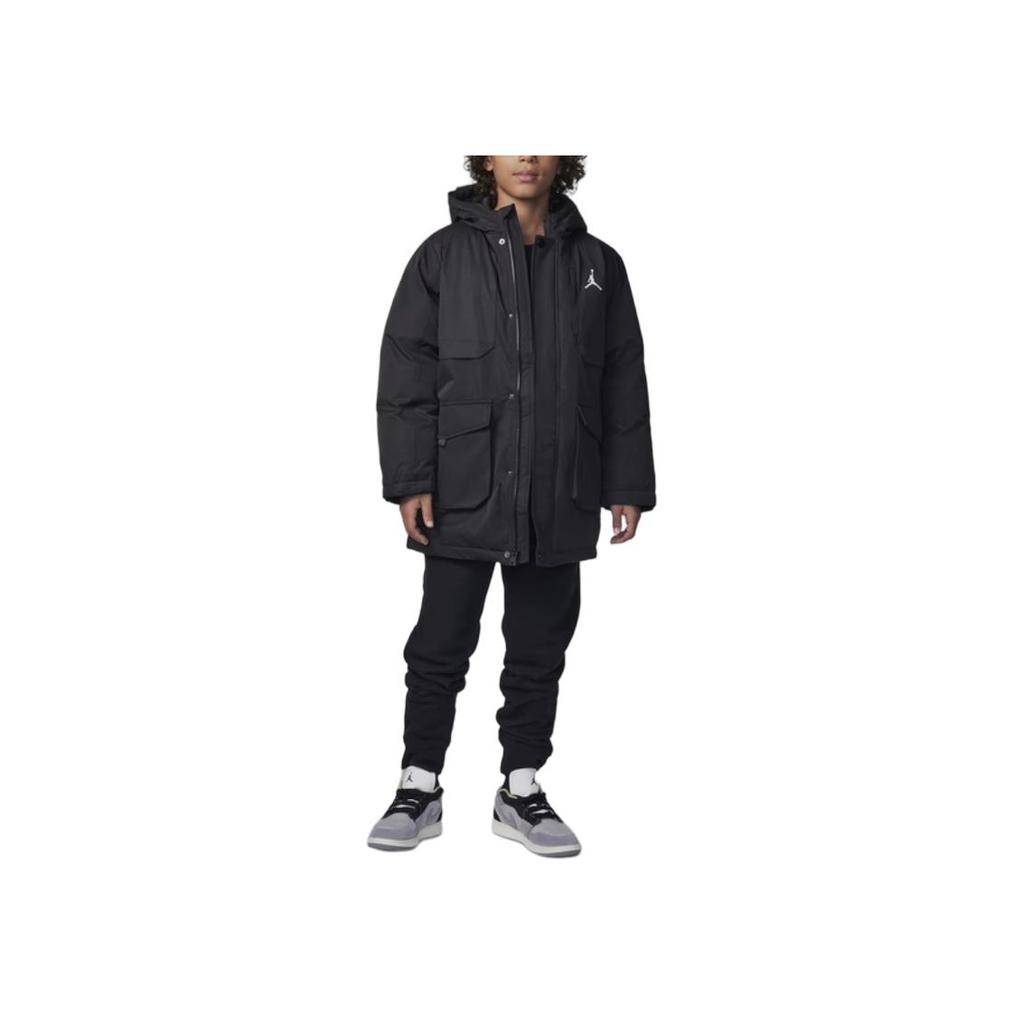 Jordan Bequeme einfarbige Kapuzenjacke Kinderjacken Schwarz HQ8268-010