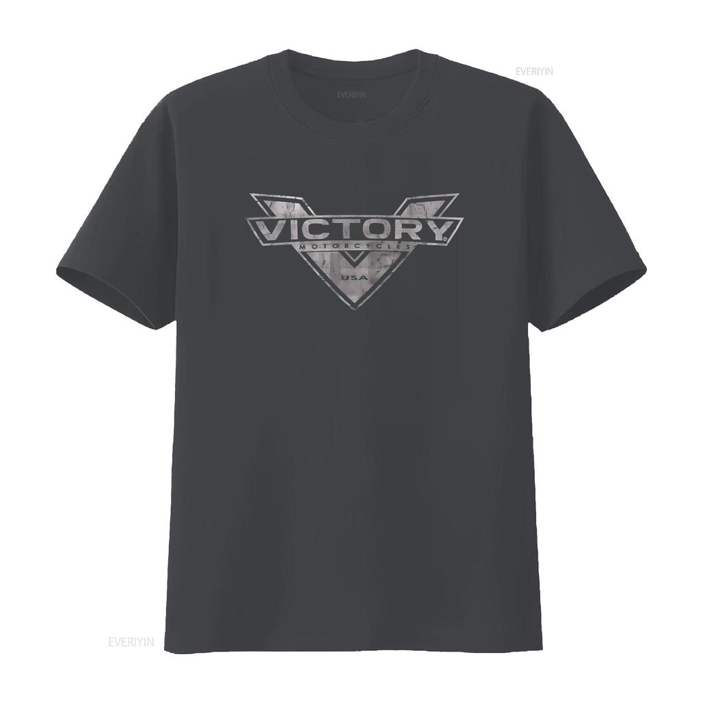 Victory Motorcycle Softstyle T Shirt Vintage Washed Homme Streetwear Designer Clothes Graphic Stretched Slightly Fashion
