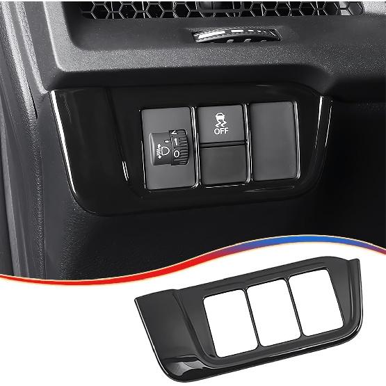 1PCS Car Headlight Switch Buttons Panel Cover Trim for Honda CRV 2024 2025 2026 - ABS Carbon Fiber Sport Interior Accessories