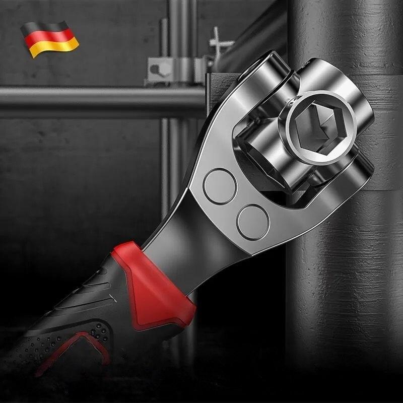 

Многофункциональный накидной ключ 52-в-одном, небольшой инструмент для ремонта автомобилей, храповой ключ красный