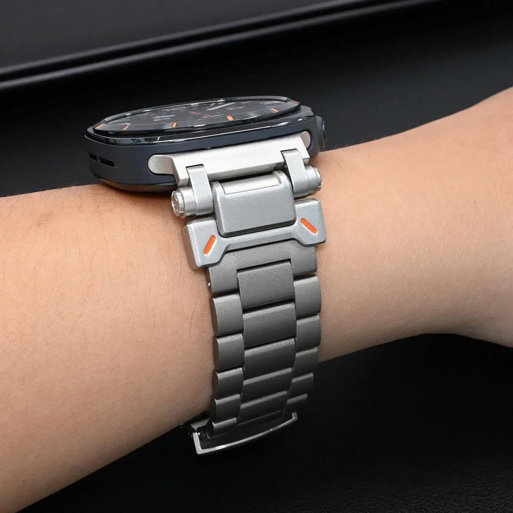 Titanium Luxury Bracelet for Samsung Galaxy Ultra Watch 47mm Metal Band for Galaxy WATCH Ultra 316L Stainless Steel Buckle Strap