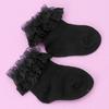 Newborn Baby Girl Solid Color Breathable Cotton Elastic Princess Lace Socks