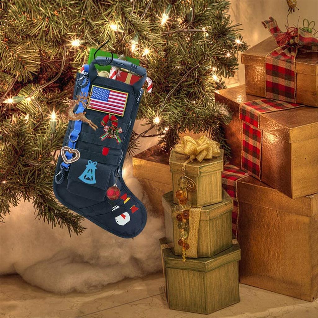 Christmas Theme Stocking Molle Military Christmas Stocking Desert, Christmas Stocking Tool Accessory Storage Bag Stocking
