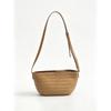 Handwoven Genuine Leather Crossbody Bag Women Casual Tote With Zip Small Square Shape