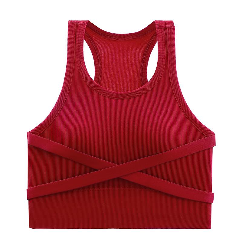 Shockproof Women's Sports Bra: Anti-Shake, Anti-Sag, High-Intensity Yoga, Stylish Vest Design with Support.