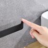 Self Adhesive Bathroom Rack Black Finish Towel Rail Hardware Set Towel Hanger  Bathroom Use
