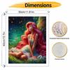 Disney Little Mermaid Oil Painting Kit, Magical Forest Home Decor Handmade Gift for Adults DIY Art Craft Wall Hanging Decor Craft