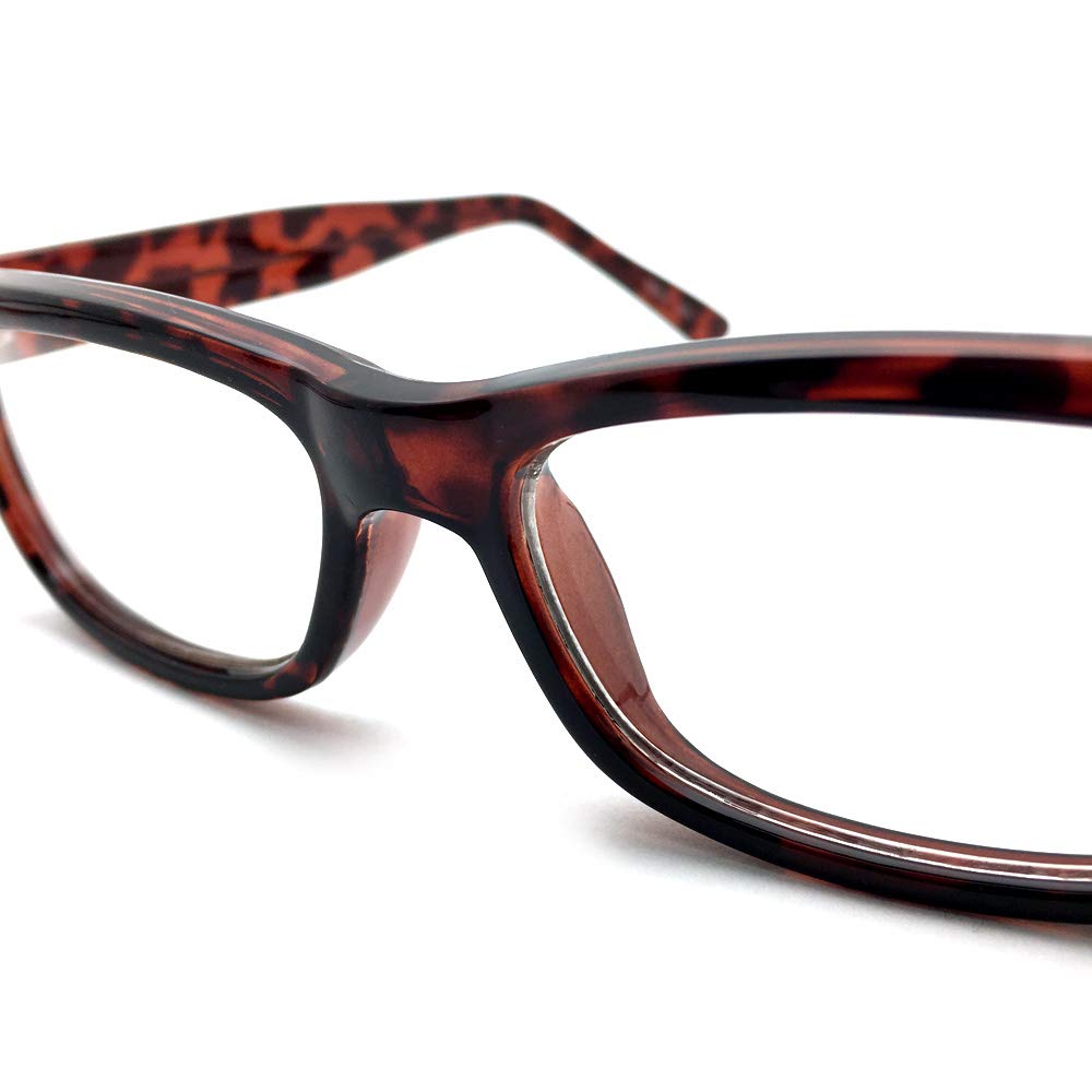 Reinforced Square Sunglasses Square Tortoiseshell x Clear [SPEED ADDICT] (Reinforced Sunglasses)