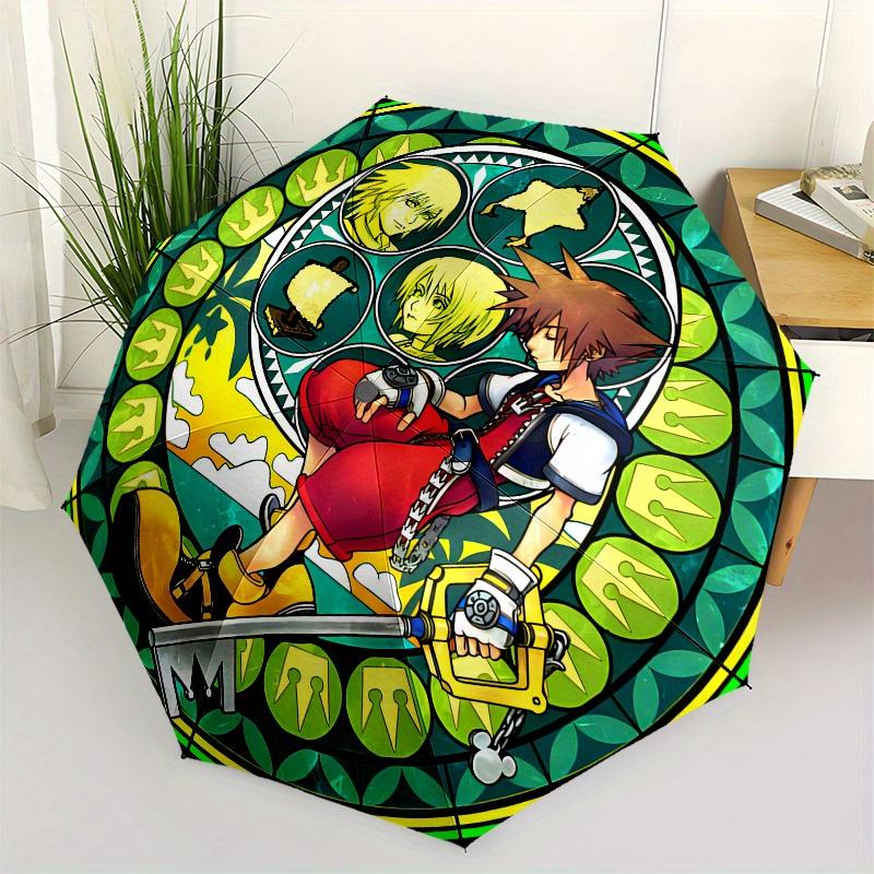 Зонт Kingdom Hearts, Портативный складной зонт-трость 3 сложения для мужчин и женщин, S215