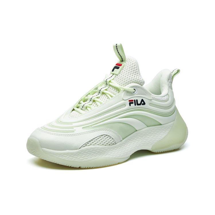 Fila Fusion Ray 1 Fabric Synthetic Leather Sports Shock Absorbing Wear Resistant Breathable Low Top Lifestyle Casual Shoes Women Sneaker T12W125201FLC