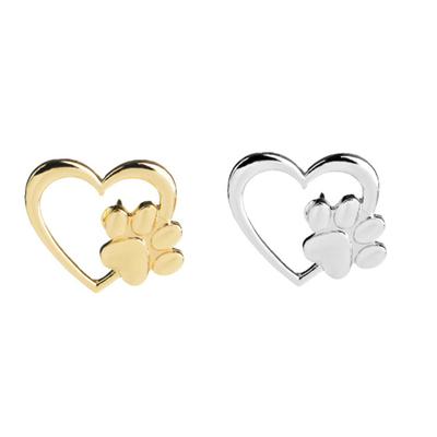 Amor Coração Pata Broche Pin Cachecol Suéter Vestido Unissex Decoração Presente