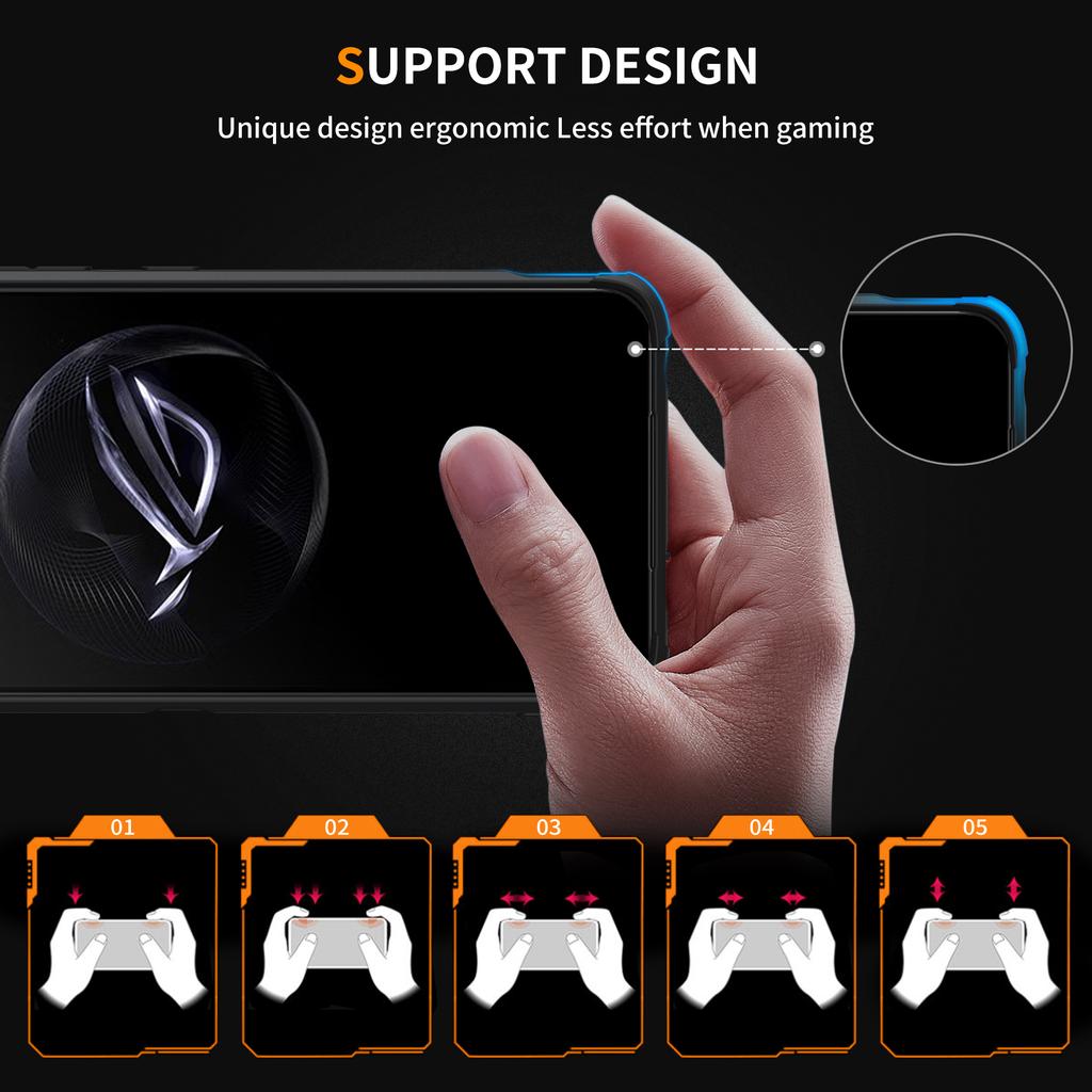 For Asus ROG Phone 6 5G/ROG Phone 7 5G Anti-Scratch Phone Case Hard PC+TPU Phone Cover