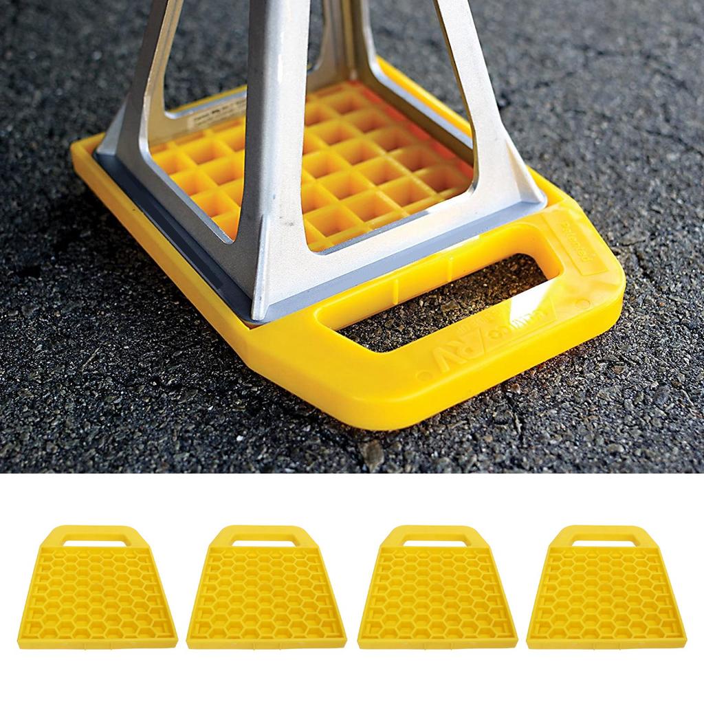 4PCS RV   Pad Prevent  s Sinking Anti Slip Wther Proof Leveling   Block for     Trailer