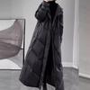 Womens Long Thick Winter Cotton Puffer Coat Loose Casual Fashion Jacket Stand Collar No Fur Trim