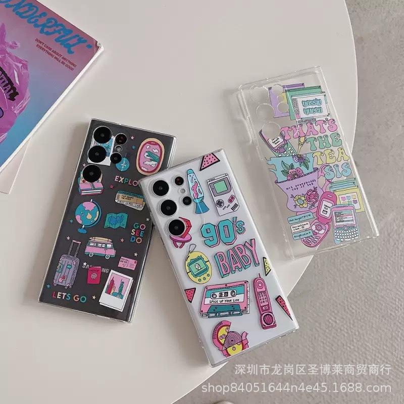 Game Console for Samsung S25Ultra Fine Hole S23ultra Transparent S24 Protective Case Note20 Soft A53