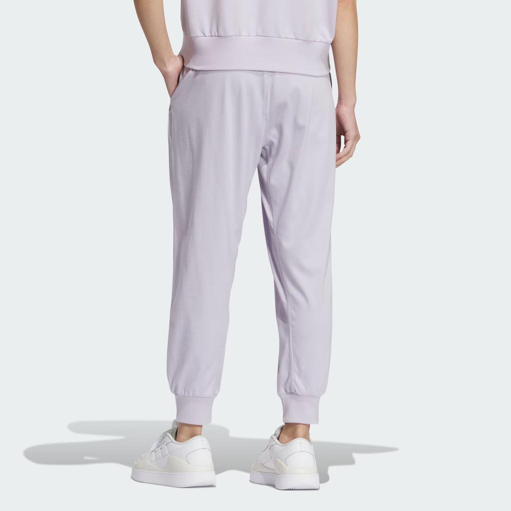 Adidas Cotton Joggers With Letter Logo Print Women Bottoms Silver IM8863