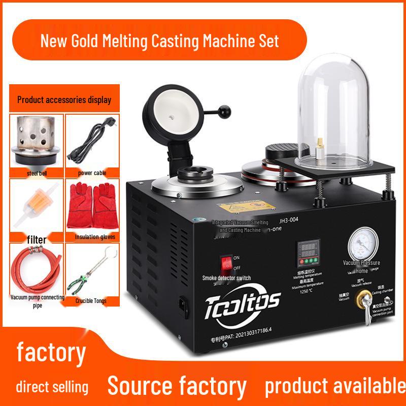 2L Compact Metal Casting and Suction Machine for Gold & Silver Jewelry Mold Pouring