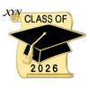 Enamel Graduation Pin 2026 Brooch Pin, Cap Star Scroll Paper Lapel Alloy Badge Class of Commemorative for High School College Student Souvenir