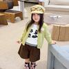 Girls Knit Cardigan Fall Casual Sweater Coat A Baby Clothes Solid Color Long Sleeve