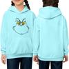 Children's Long-sleeved Loose-fitting Pullover Hoodie With Drawstring And Solid Color