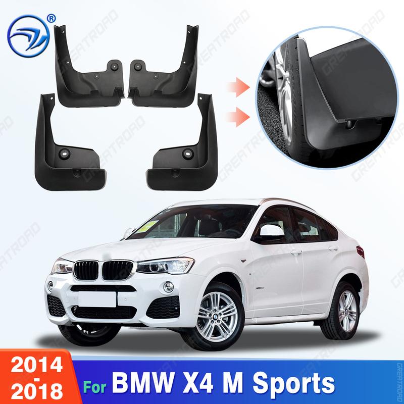 4Pcs Durable ABS Mud Flaps For BMW X4 M Sports 2014-2018 2015 2016 2017 Splash Guards Mudguards Fender car Accessories 2014-2018