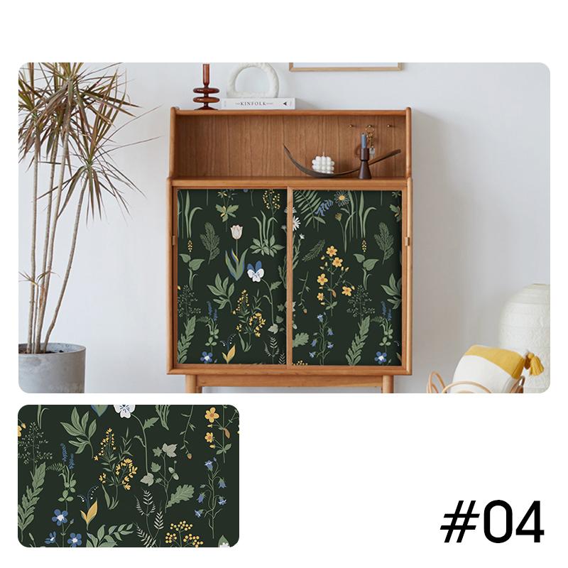 PVC Waterproof Self Adhesive Wallpaper For Wardrobe Cupboard Door Decor Vinyl Refurbishment Decals Cabinet Furniture Stickers