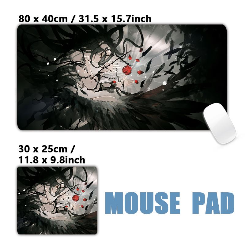 New Design Japanese Anime Overlord Skull Ainz Ooal Gown Albedo Sexy Girls Black Mouse Pad Mousepad XXL Keyboard Desk Mat