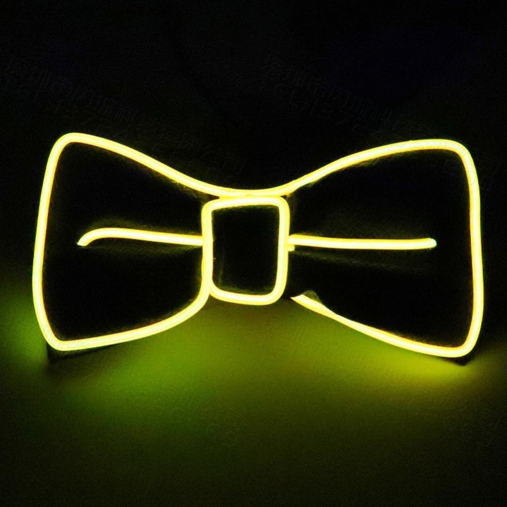 Glow In The Dark LED Bow Tie Luminous Flashing Necktie Wedding Christmas Birthday Party Decor Home Decoration Halloween Cosplay