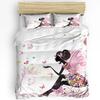 Daisy Flower Butterfly Bushes 3pcs Bedding Set For Double Bed Home Textile Duvet Cover Quilt Cover Pillowcase