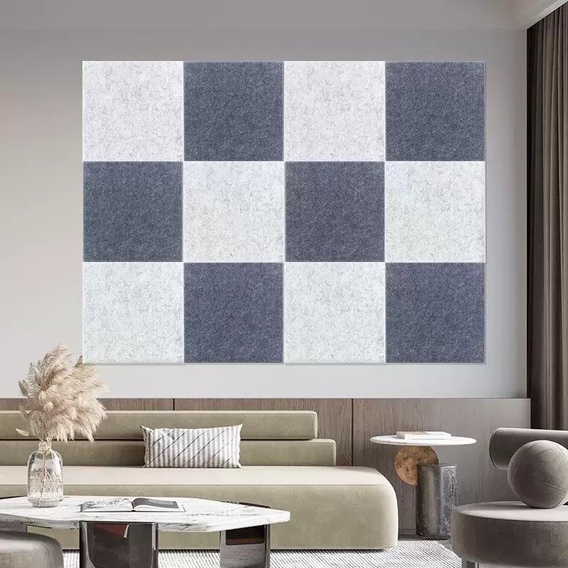 6pcs 30x30cm Acoustic Panel Self-adhesive Felt Wall Stickers Sound-absorbing Soundproof Board for Cinema Studio Game Hall Reco