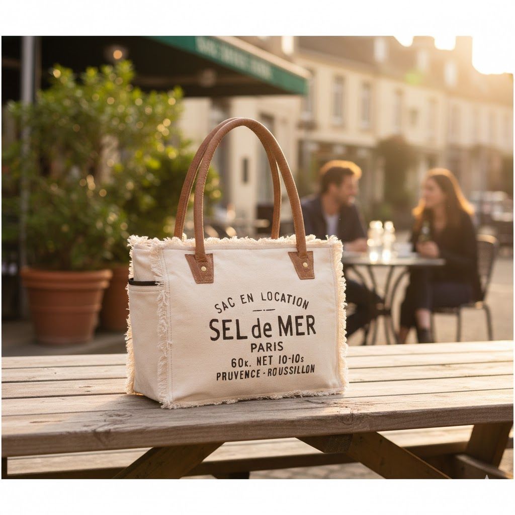 

Сумки Sel De Mer Сумка з переробленого полотна Ручна сумка з переробленого полотна та волової шкіри Сумка з натуральної шкіри Сяюча шкіряна сумка з переробленого полотна 13 x 5 x 10 in білий/коричневий