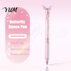 Student Stationery Supplies Translucent Butterfly Gel Pen, 0.5mm Smooth Writing Retractable Comfortable Grip Pens for Homework Aesthetic Pen