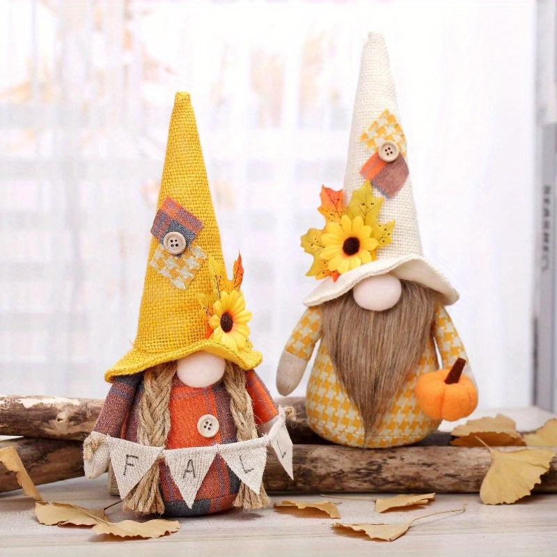 Harvest Maple Leaf Christmas Rudolph Thanksgiving Faceless Doll Pumpkin Dwarf Figurine Ornament