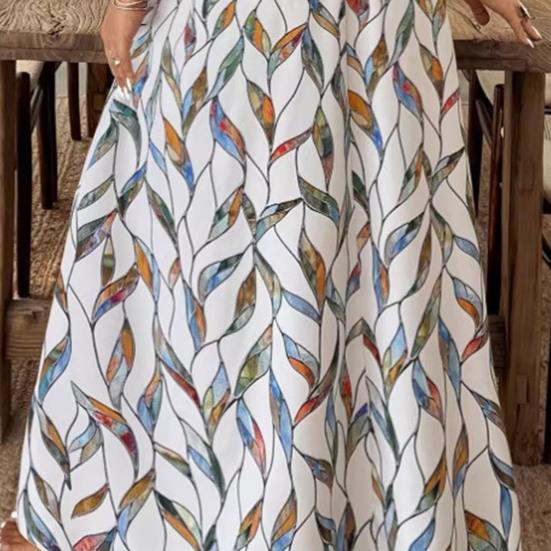 Damen Floral Ein Schulter Maxikleid Kurzarm A-Linie Schwingend Langes Kleid Formell Abendparty Hochzeitsgast Kleid mit