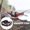 2 Stück Hängemattengurte, speziell verstärkte Polyestergurte, 5 Ringe, hochbelastbar, mit Widerhaken, schwarz, Outdoor-Camping-Hängemattengurte